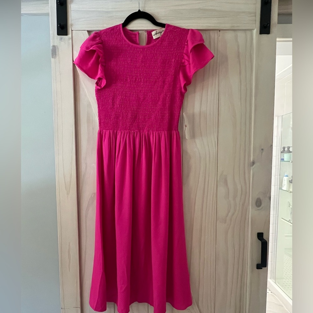 New with tags hot pink midi dress